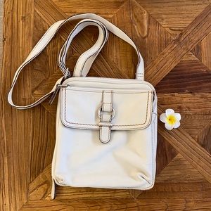 Fossil Cream Leather Vintage Camera Bag